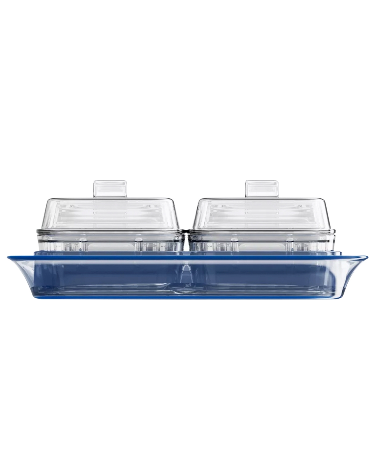 American Atelier Acrylic Tray Clear Dishes With Lids In Blue
