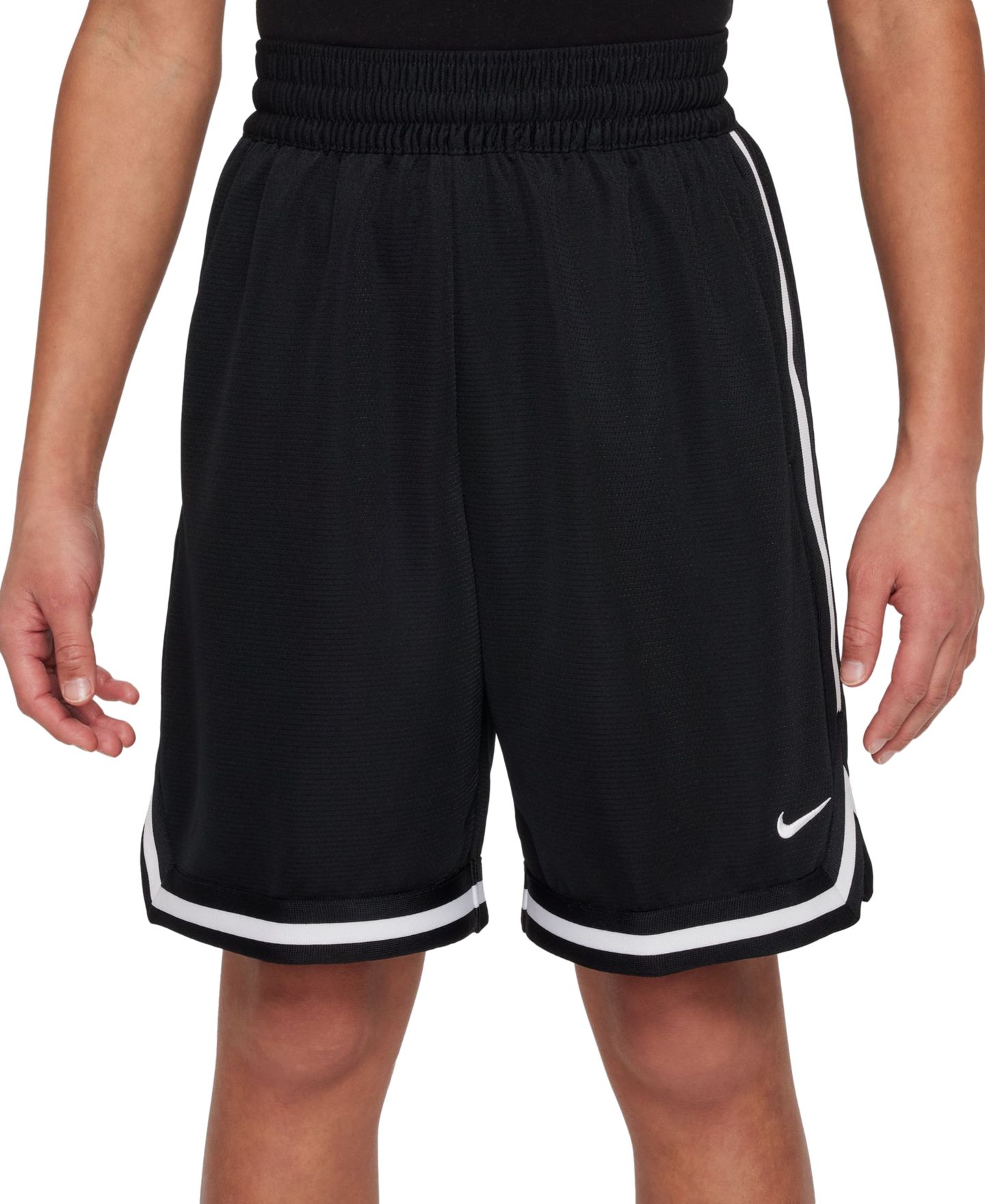 Шорты Nike Dri-FIT DNA Basketball Shorts для мальчиков, цвет: Чёрный / Белый — фото 1