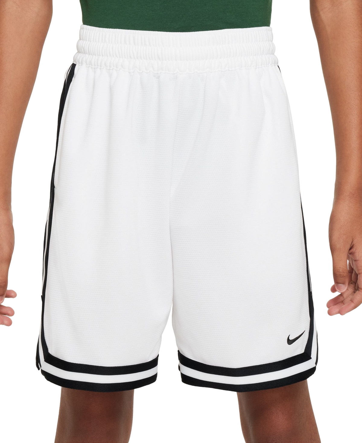 Shop Nike Big Boys Dri-fit Dna Basketball Shorts In White,black