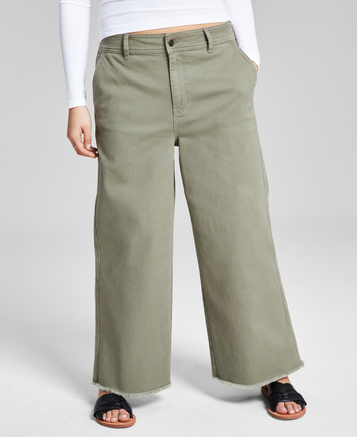 And Now This Women's Mariner Cropped Fringe-Trim Pants, Created for Macy's