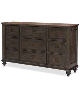 Mandeville 3pc Bedroom Set (Upholstered Queen Bed + Dresser + 2-Drawer Nightstand)