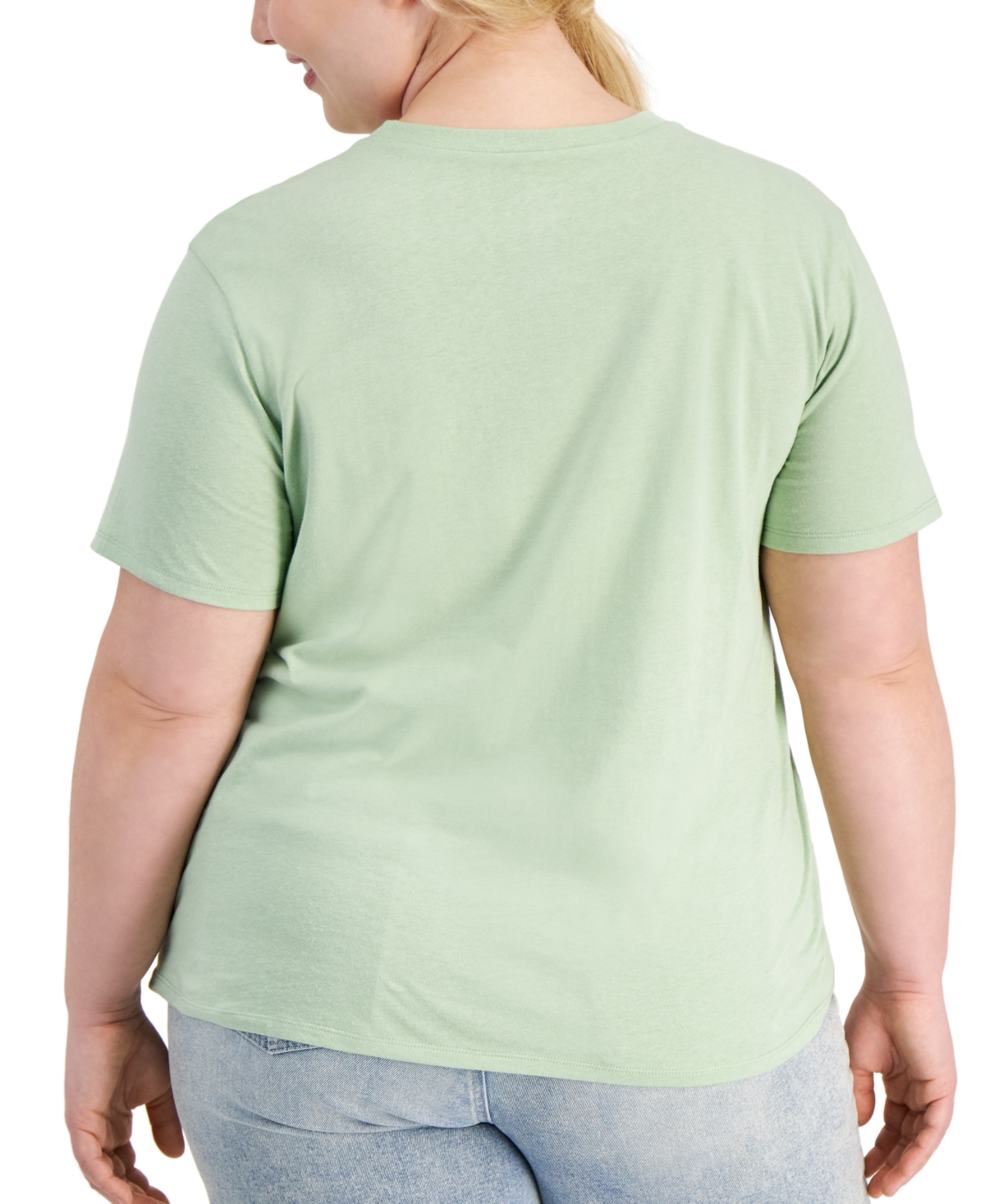 Disney Trendy Plus Size Mickey & Minnie Cactus Crewneck Tee