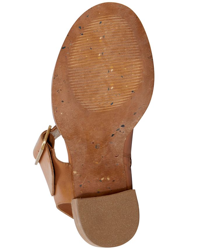 LUCKY BRAND Womens Gray Woven Padded Putnam Round Toe Block Heel Slip On Leather Slingback Sandal M