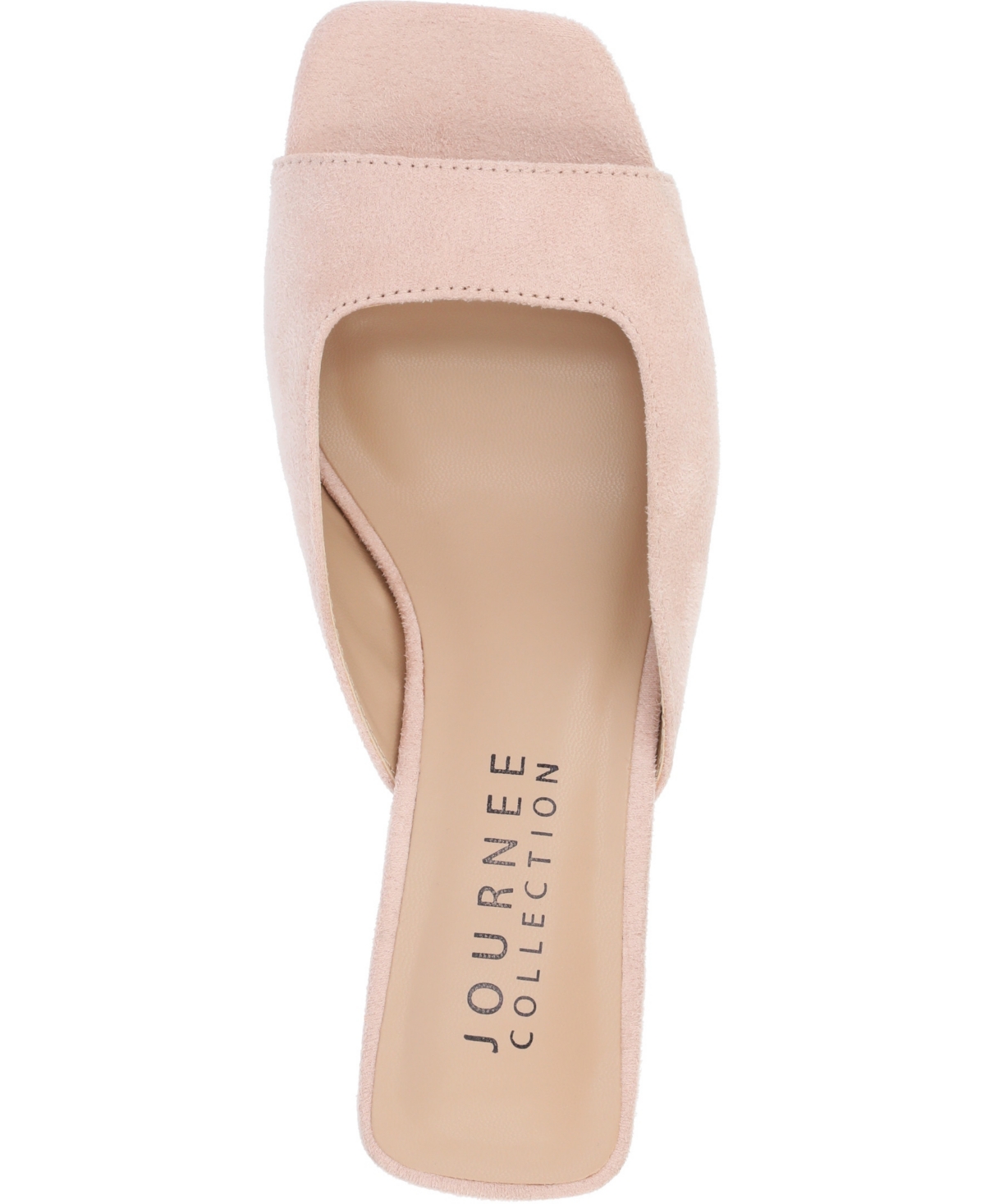 Shop Journee Collection Women's Larna Square Toe Slip On Kitten Heels In Pink
