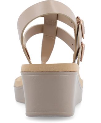 Women's Bianca Double Buckle Platform Wedge Sandals