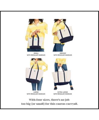 Large Solid Color 5 Pocket Open Top Canvas Tote Bag