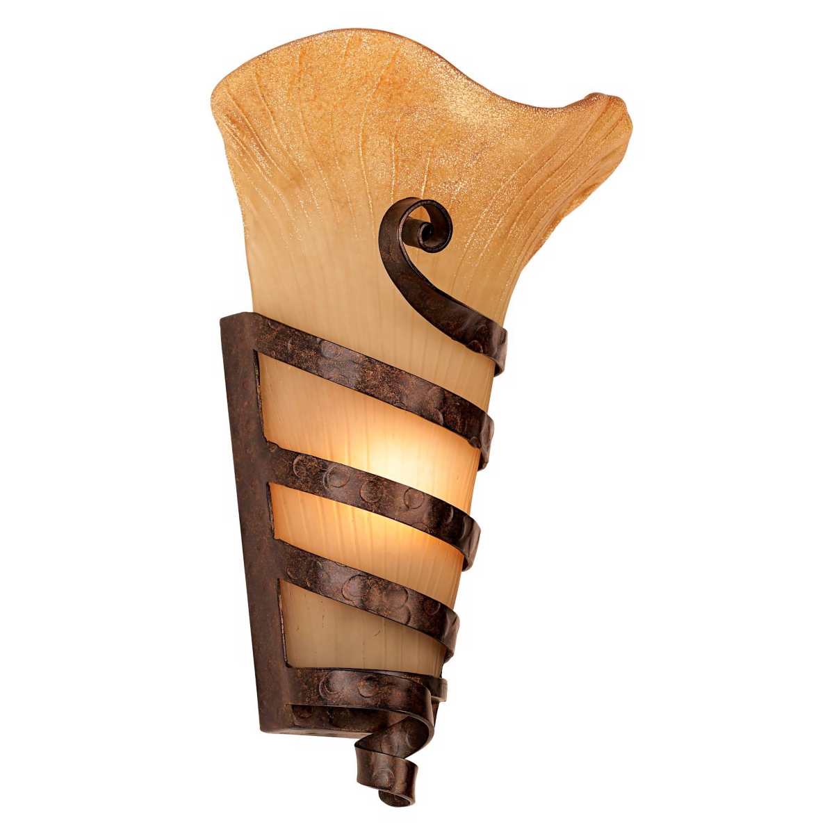 Solara Farmhouse Rustic Wall Light Sconces Set of 2 Rust Hardwired 10