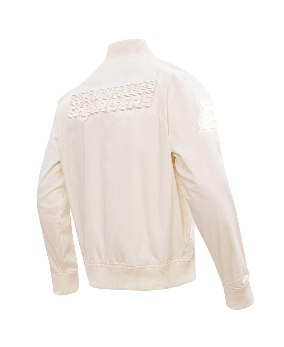 Shop Pro Standard Men's  Cream Los Angeles Chargers Neutral Full-zip Jacket