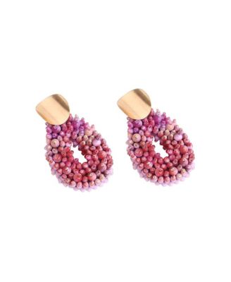 Women's White  Tassel Drop Earrings