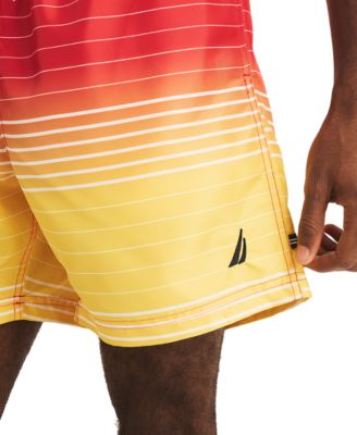 Men's Ombre Stripe Full Elastic 6" Swim Trunks
