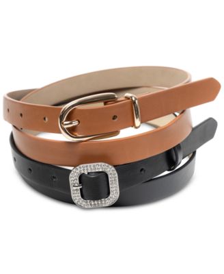 I.N.C. International Concepts - Women's Faux-Leather Belt Set