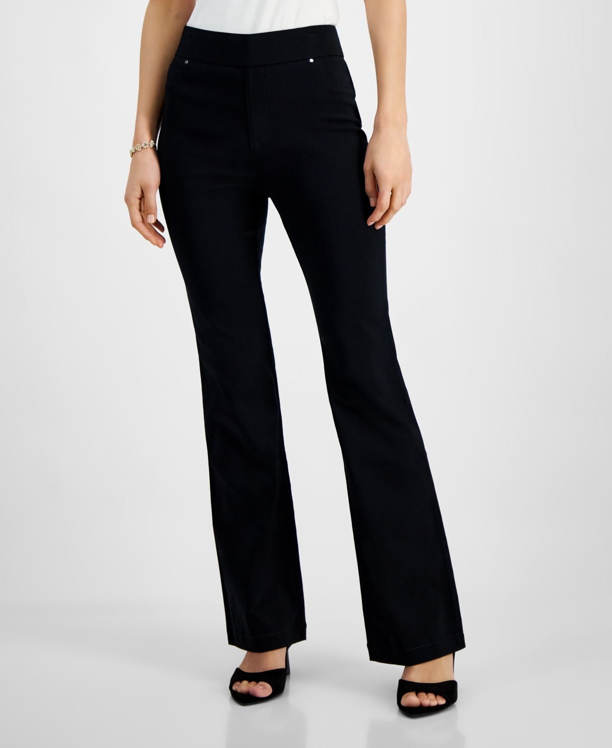 I.n.c. International Concepts Women's High-Rise Pull-On Flare-Leg Pants, Created for Macy's