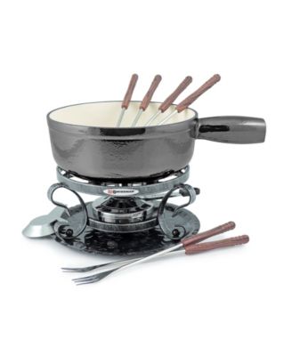 Lugano 9 Piece Cast Iron Fondue Set