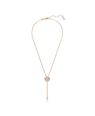 Shell, White, Rose Gold-Tone Idyllia Y Pendant Necklace