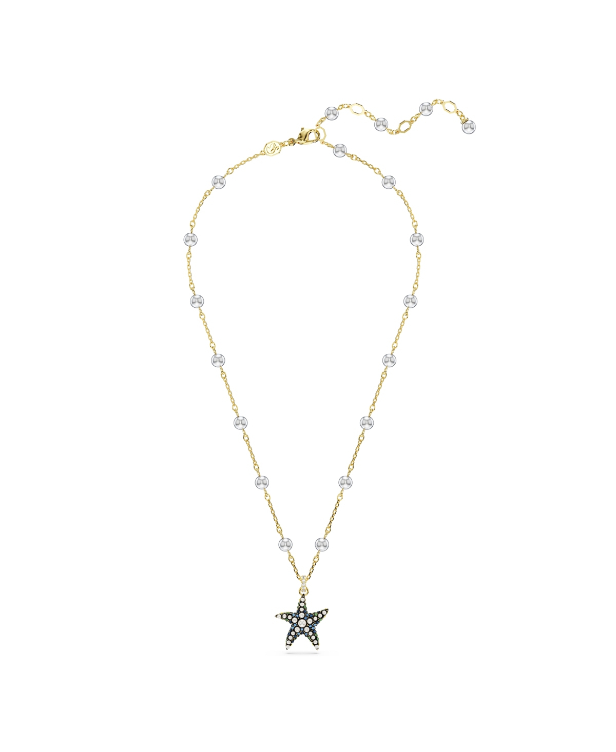 Swarovski Idyllia F Soft Bracelet Starfish Gold Shiny Multi In Blue