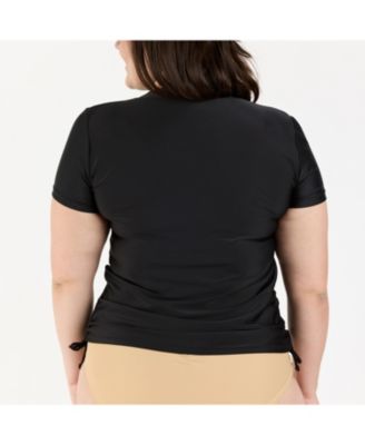 Plus Size Mock Neck Adele Swim Top