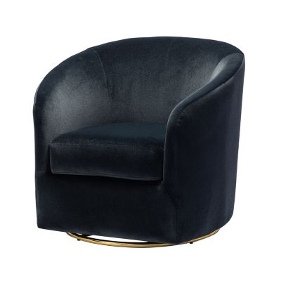Swivel Accent Chair with Gold Metal Base for Living Room Nursery