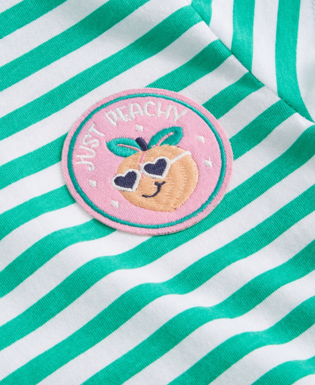 Shop Epic Threads Toddler & Little Girls Peachy Patch Striped T-shirt, Created For Macy's In True Green