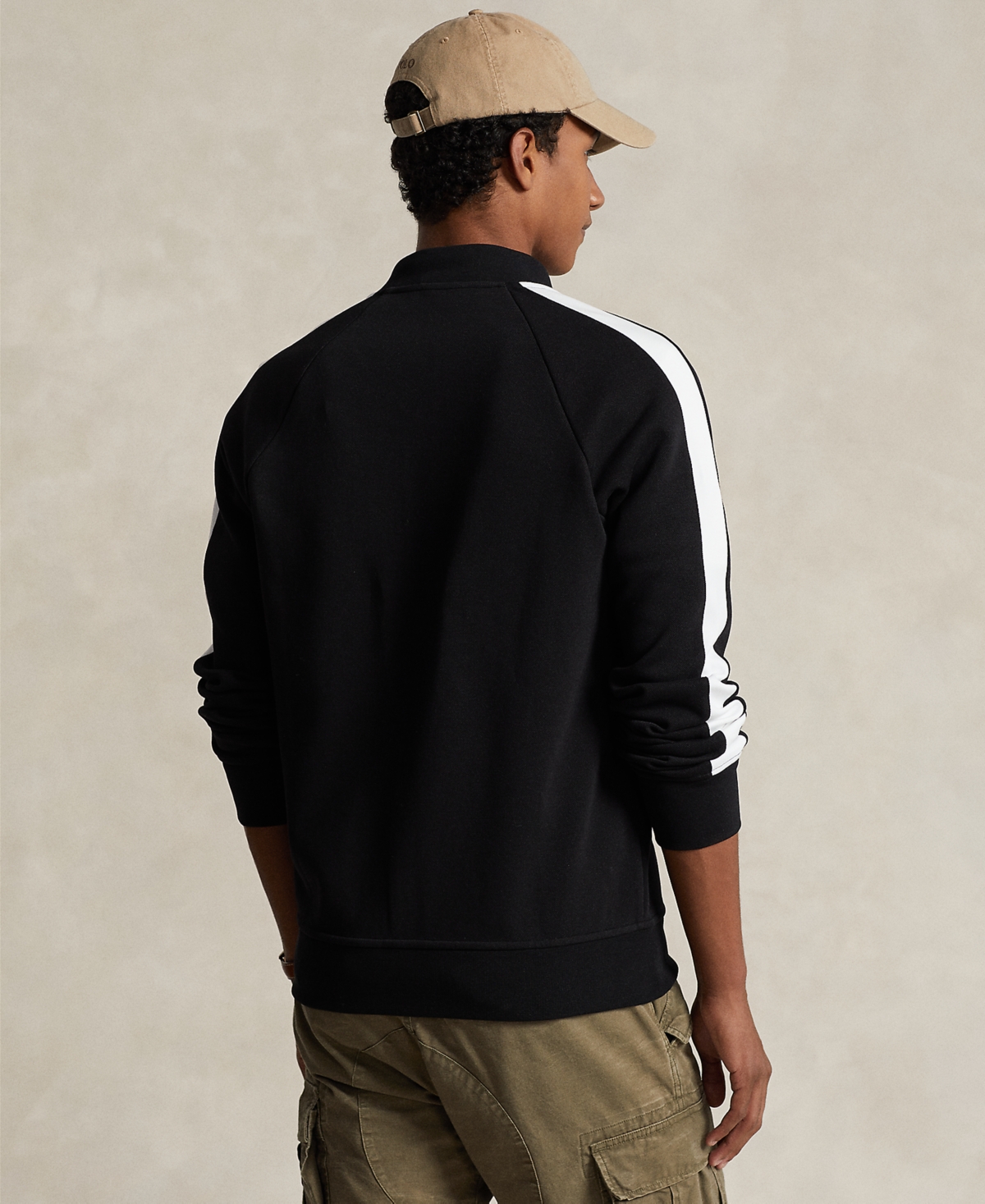 Shop Polo Ralph Lauren Men's Double-knit Mesh Baseball Jacket In Polo Black Multi