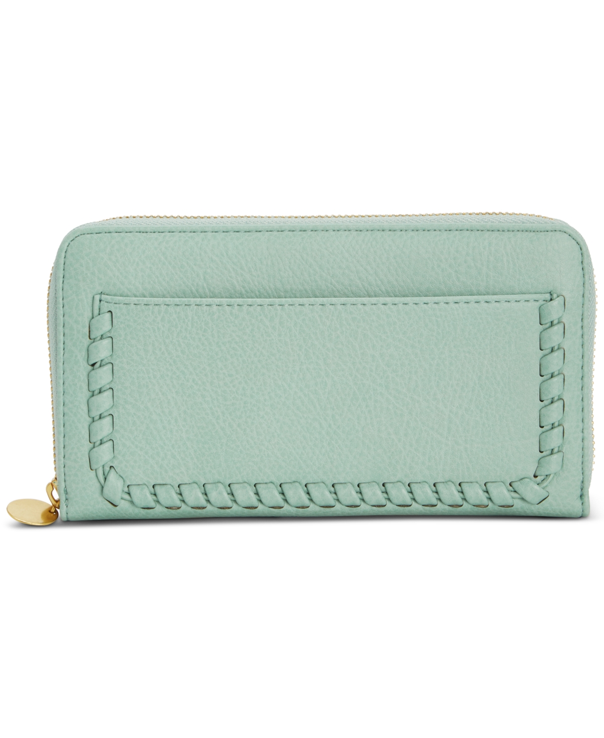 Shop Style & Co Whip-stitch Zip Wallet, Created For Macy's In Mint Sage