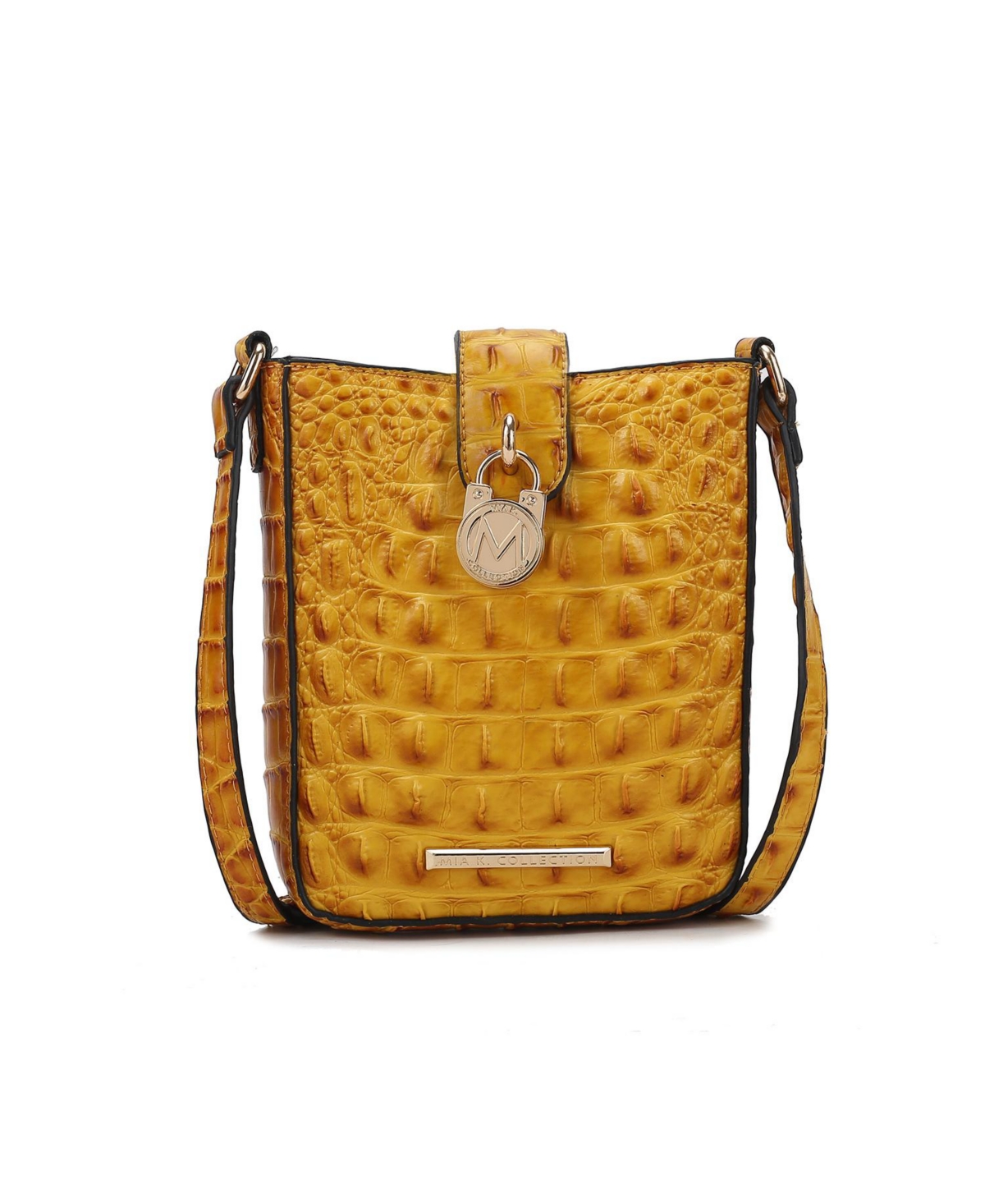 Mkf Collection Avery Faux Crocodile Embossed material Crossbody Bag by Mia K