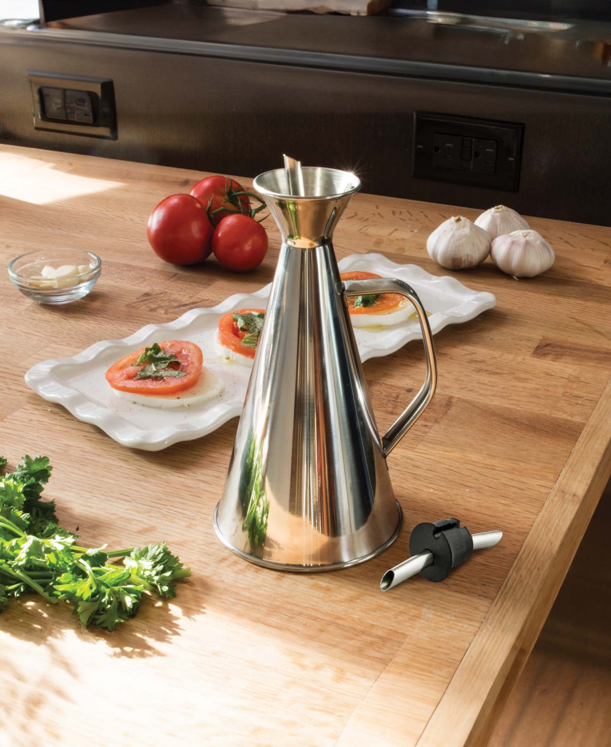 Fante's 3-Piece Crispy Pizza Pan with Pizza Scissors and Olive Oil Can Set, The Italian Market Original Since 1906