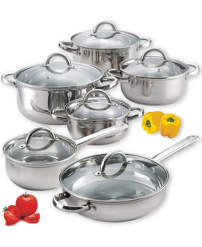 Stainless steel best sale cookware set macys