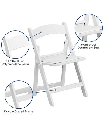 10 Pack Kids Resin Folding Event Party Chair With Vinyl Padded Seat