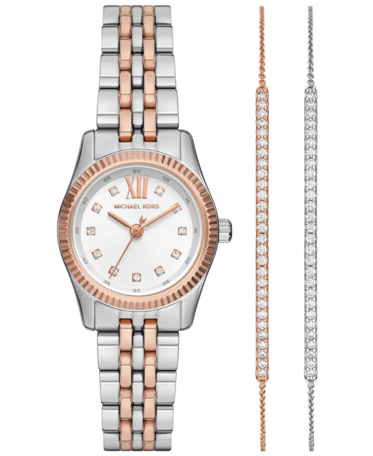 Women's Lexington Three-Hand Two-Tone Stainless Steel Watch and Bracelets Gift Set 26mm - Two-Tone