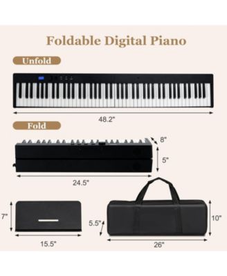 88-Key Foldable Digital Piano with MIDI and Wireless BT