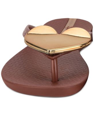 Women's Wave Heart Sparkle Flip-Flop Sandals