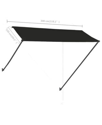 Retractable Awning with LED 118.1"x59.1" Anthracite