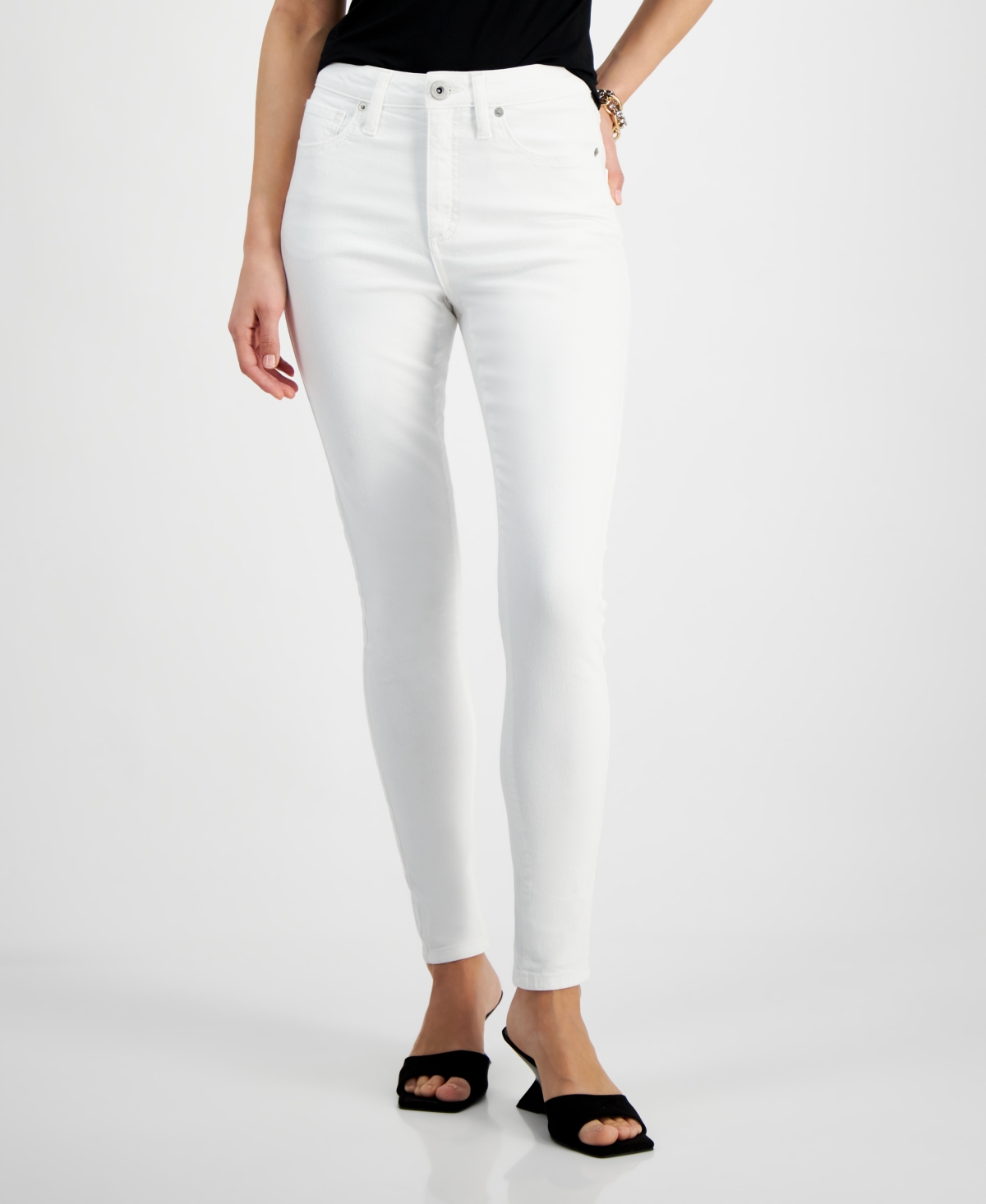 Inc International Concepts Women's High-rise Skinny Jeans, Created For Macy's In Bright White