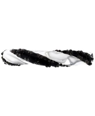 Macy's - Black Spinel Twisted Band (1 ct. t.w.) in Sterling Silver