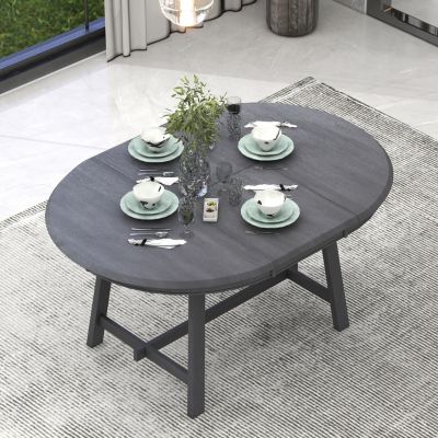 Wood Dining Table Round Extendable Dining Table For Dining Room
