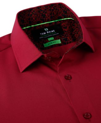 Men's Slim Fit Short Sleeve Performance Button Down Dress Shirt