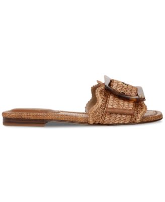 Women's Bambi Raffia Buckle Slide Sandals