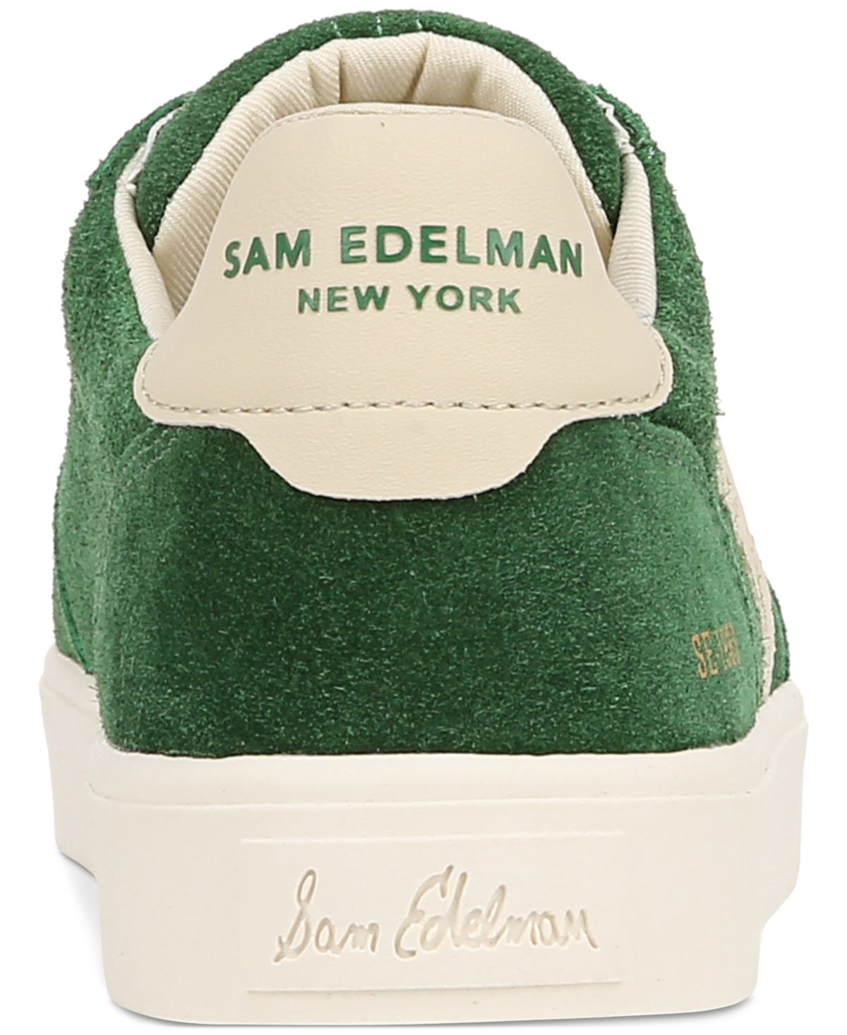 Shop Sam Edelman Women's Ellie Lace-up Low-top Sneakers In Bright Pine,antique White