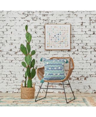 Jensen Surf Woven Tasseled Pillow Decor Decoration Throw Pillow For Couch Chair Living Room Bedroom