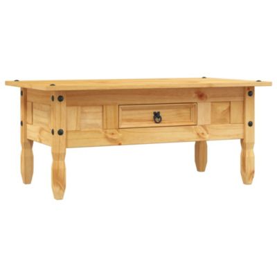 Coffee Table Brown Solid pine wood Medium Durable Coffee Table