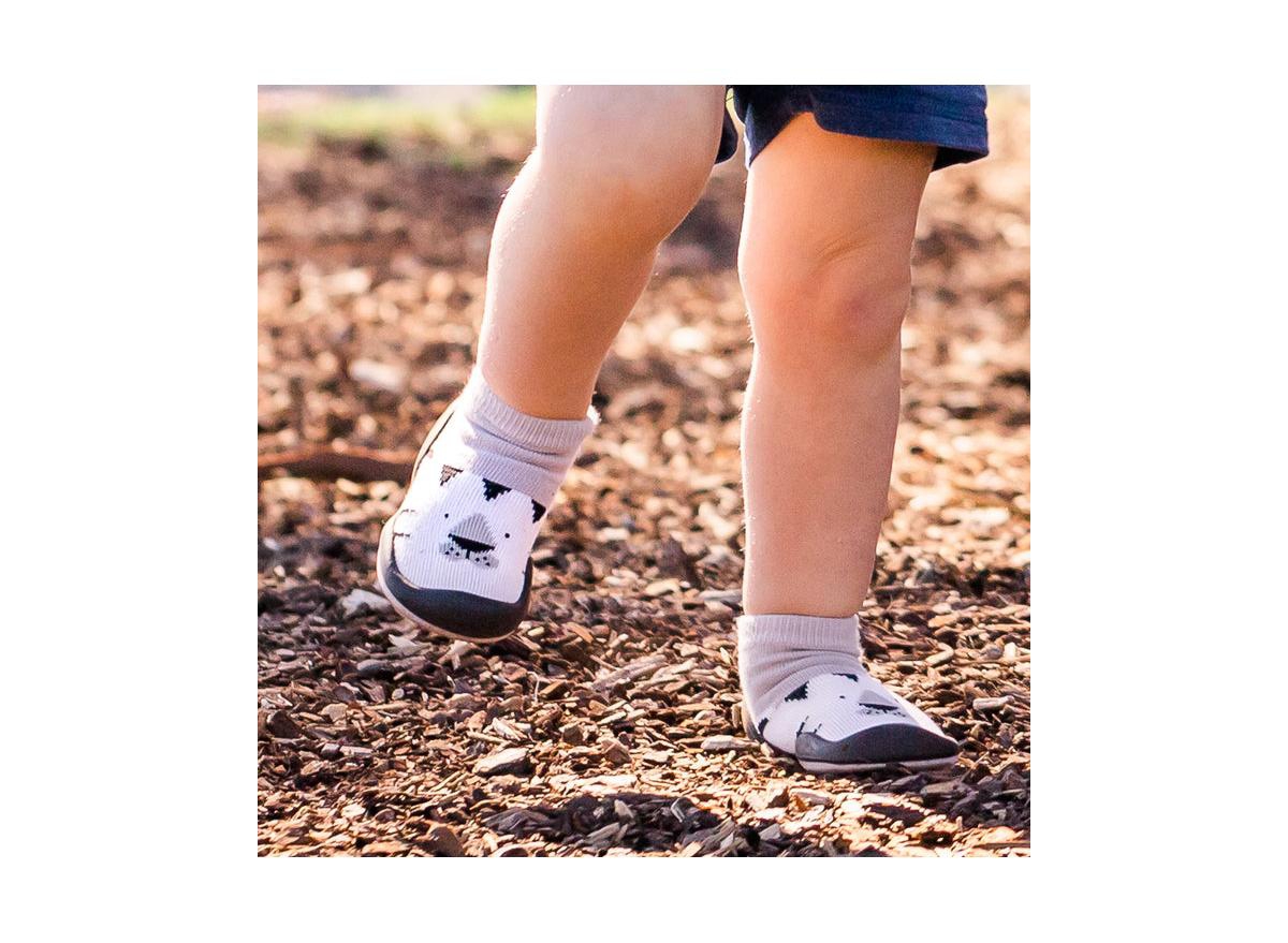 Komuello Infant Boys Breathable Washable Non-Slip Sock Shoes White Tiger