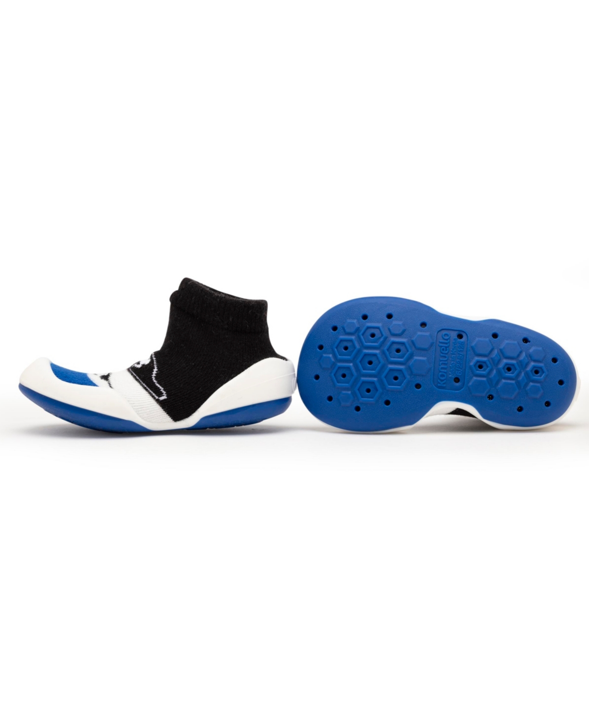 Komuello's Baby Boy First Walk Sock Shoes Pirate - Canvas- Blue