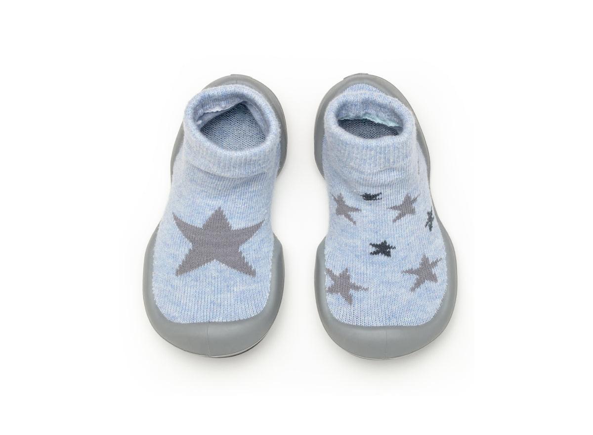 Komuello Baby Girl Boy First Walk Sock Shoes Twinkle Twinkle In Blue