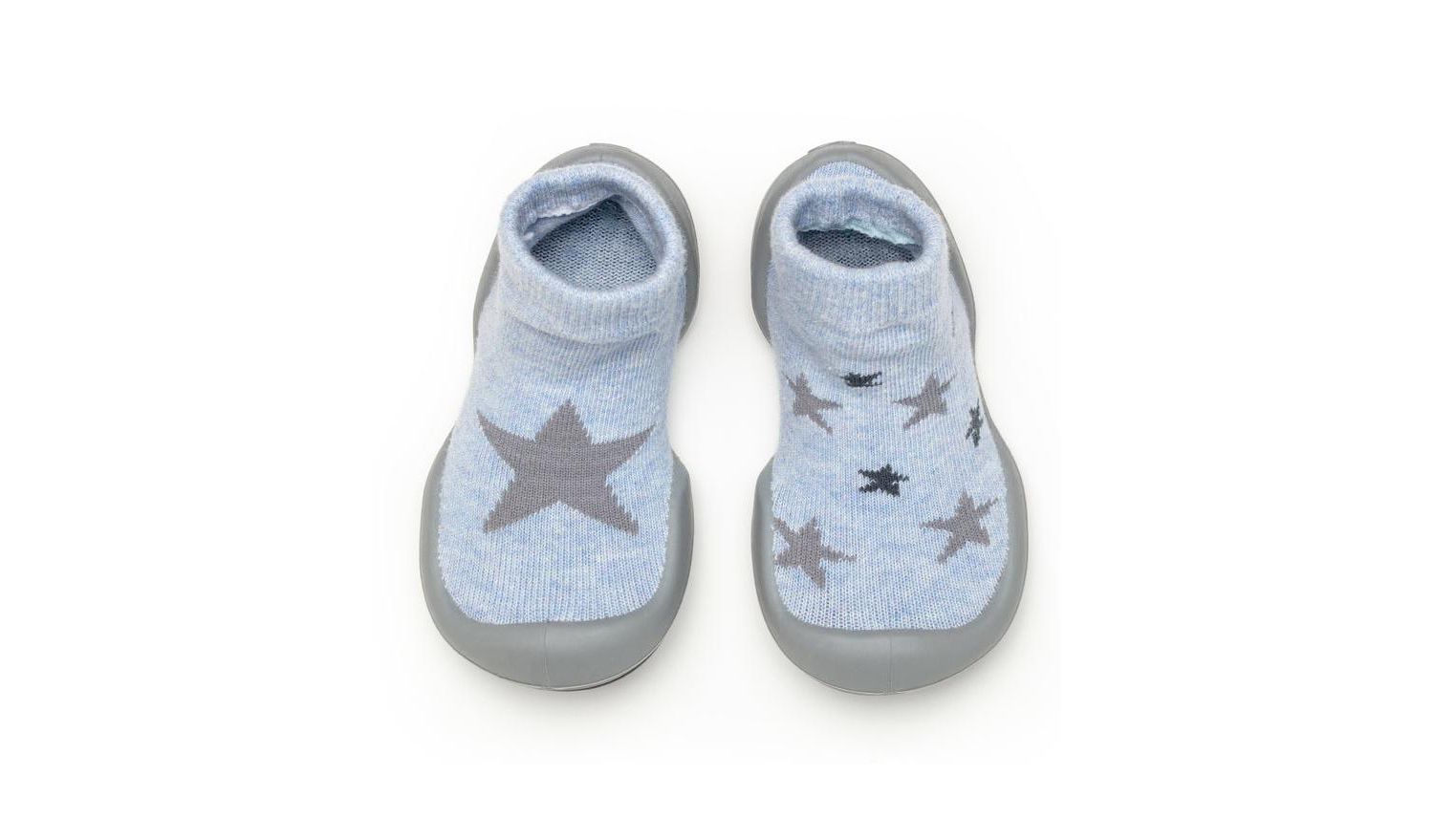 Baby Girl Boy First Walk Sock Shoes Twinkle Twinkle - Heather Blue