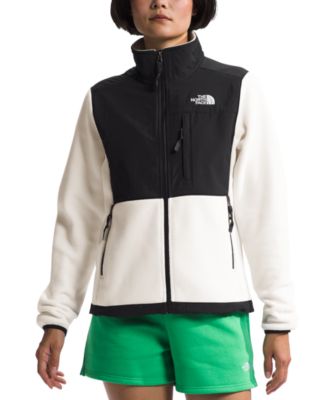 North Face Women's Denali Fleece Jacket White and Grey XS