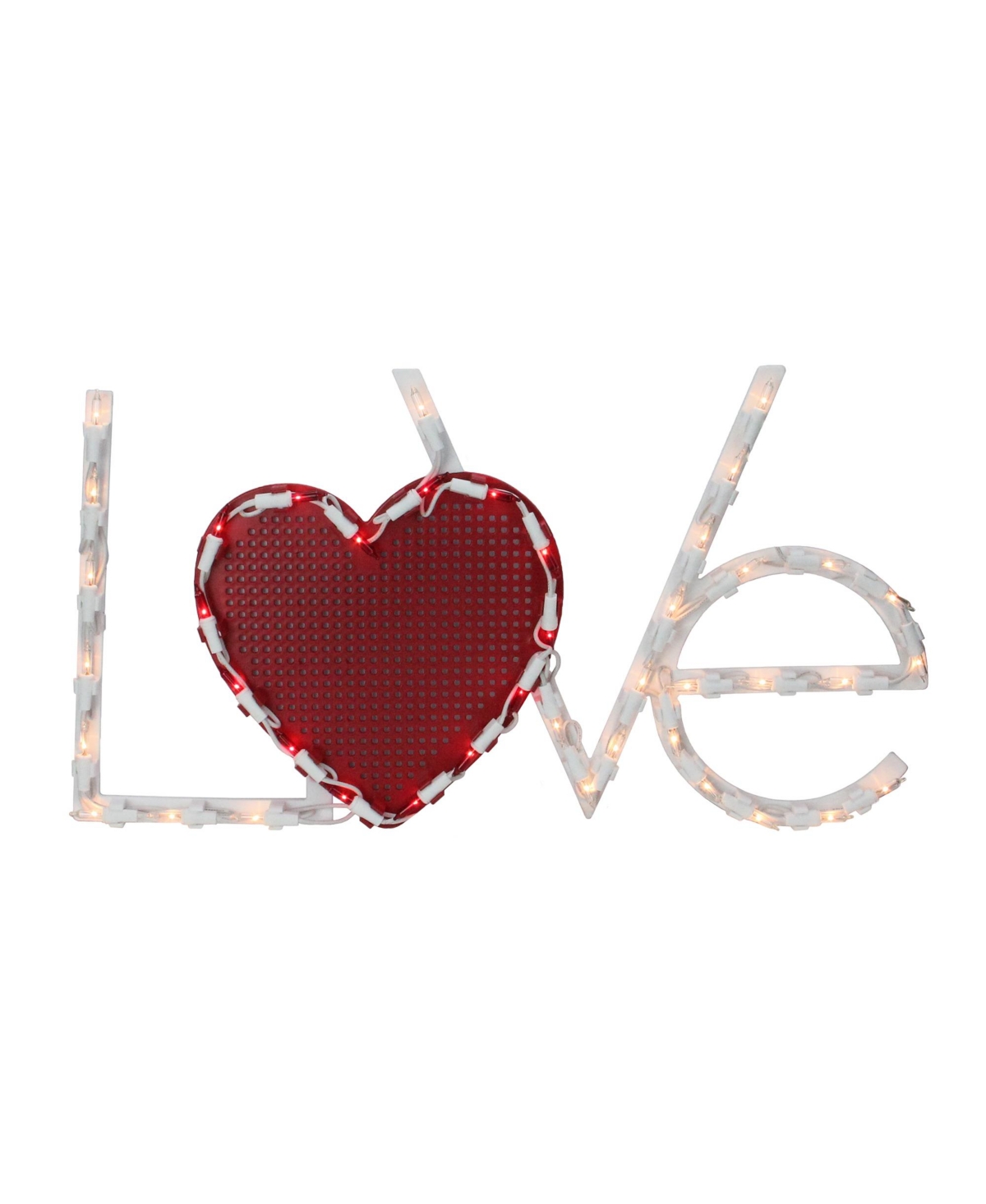 Northlight 17" Lighted "love" With Heart Valentine's Day Window Silhouette Decoration In White