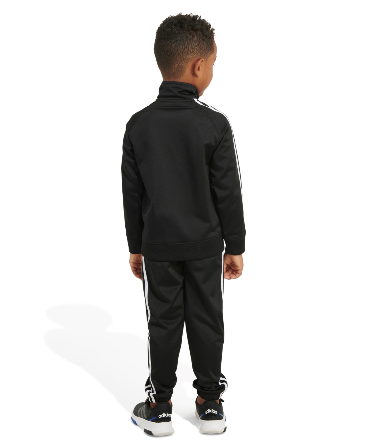 Shop Adidas Originals Little Boys Tricot Jacket And Jogger Pants, 2-piece Set In Black