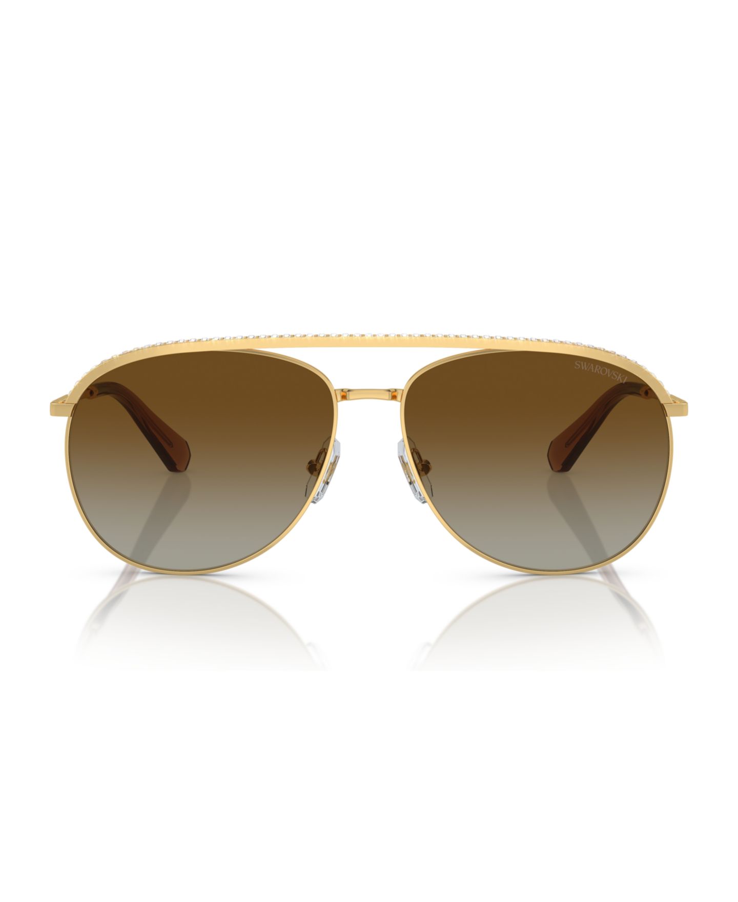 Женские солнцезащитные очки Swarovski Polarized Sunglasses, Gradient SK7005, цвет: Золотой — фото 2