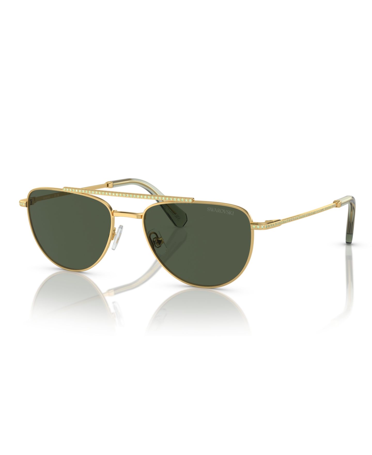 Женские солнцезащитные очки Swarovski Sunglasses SK7007, цвет: Золотой — фото 1