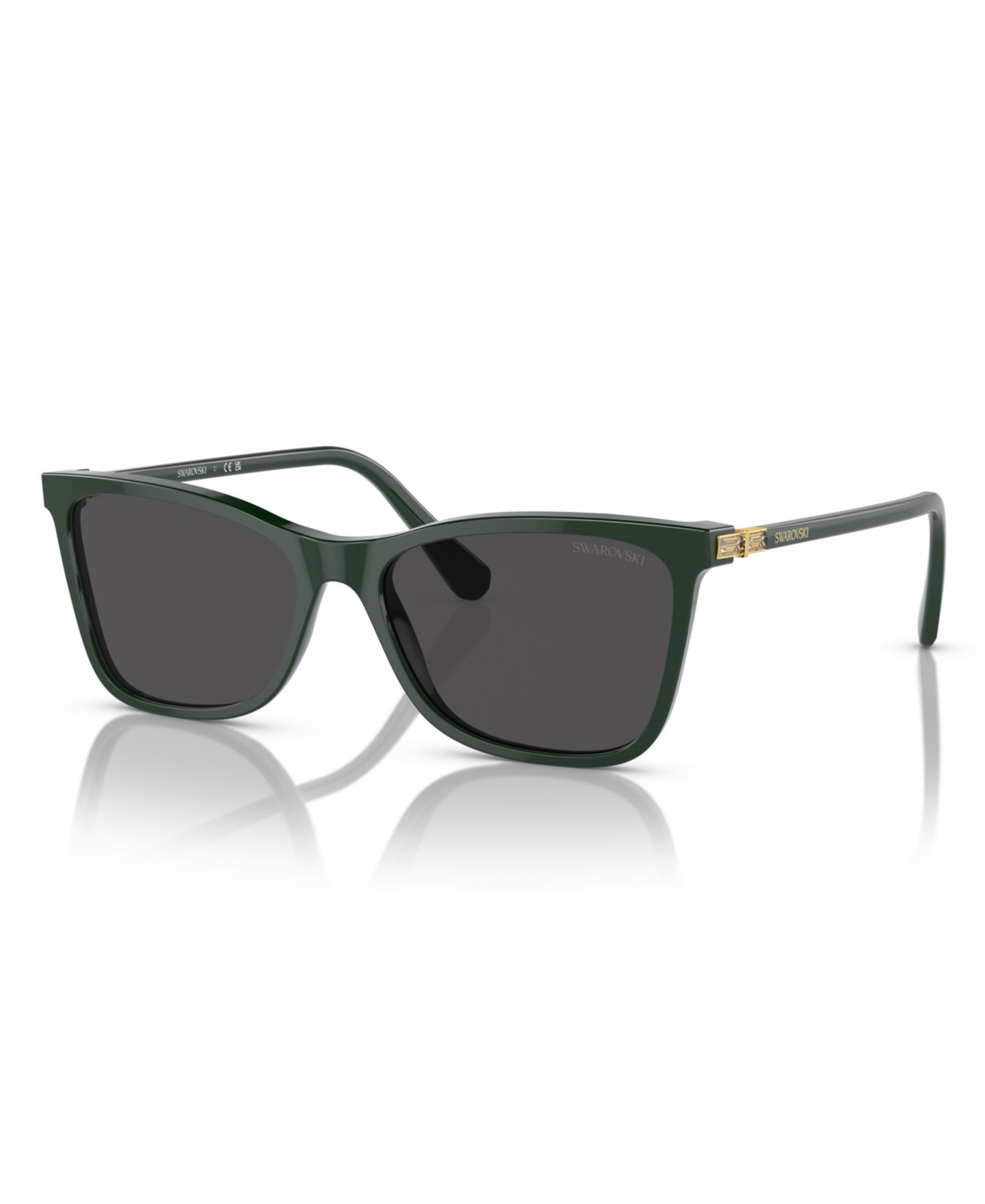 Женские солнцезащитные очки Swarovski Sunglasses SK6004, цвет: Зелёный изумрудный — фото 1